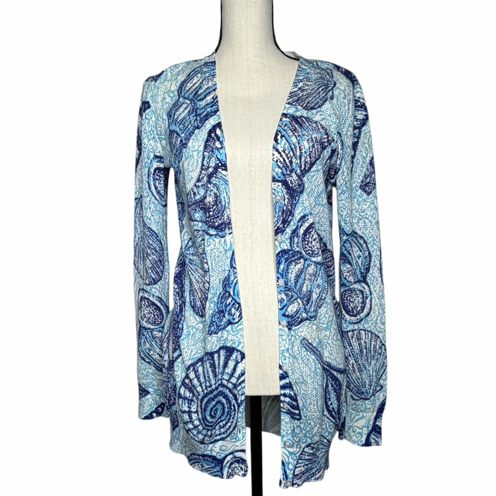 Lilly Pulitzer Stuffed Shells Lightweight Cardigan Sweater
